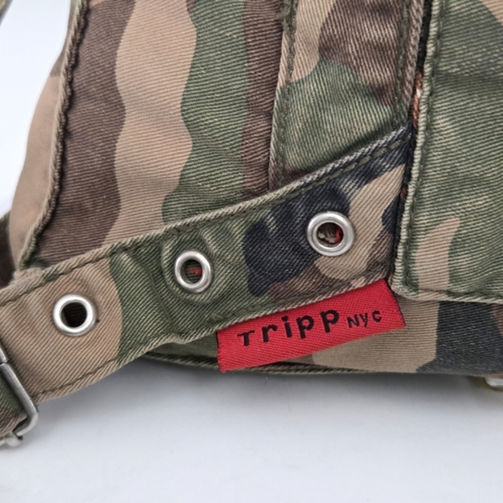 RARE!! TRUE VINTAGE 90s TRIPP NYC CAMO CAMOUFLAGE BAG - Picture 2 of 8